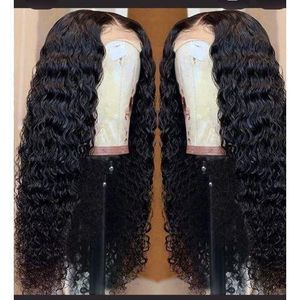 Curly Wig With T frontal Natural Color 20 inches