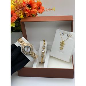 Forecast  Very Beautiful & Quality Non Fading Gold Ladies Designer  Wristwatch Set For Ladies