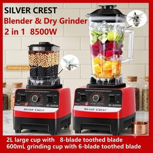 SILVER CREST 2L Industrial 1000W Food Crusher Blender With Extra Mill Jar Dry Grinder
