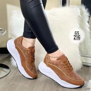 Fashion (Black)2022 New Ladies Sneakers Lace Up Wedge Heel Vulcanized Shoes  Thick Sole Casual Shoes Large Size 43 Women Shoes Zapatos De Mujer ACU @  Best Price Online