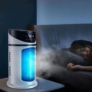 Portable Cold Air Conditioner Fan 6-Speed Use Air Cooled with Humidifier Desktop Cooling Fan for Home Office Bedroom