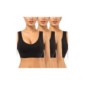 All black bra top for ladies 3 pieces