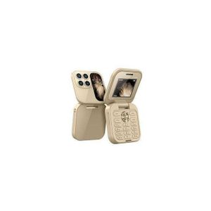 Mtk i17 PRO Mini Foldable Flip Mobile Phone with FM Radio, Magic Voice changer ,Blacklist Speed Dial Vibration, gold