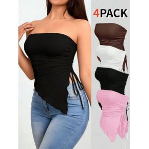 3in1 Tube side string crop top(available 3 colors)