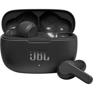 Jbl Wave 200TWS True Wireless In-Ear Bluetooth Headphones In Black With Built-in Microphone Music Streaming Up To 20 Hours Includes Charging Case