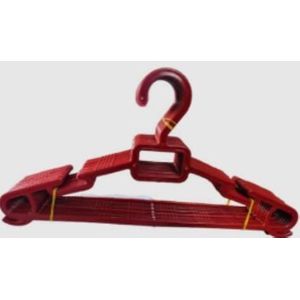 Plastic Hanger Set Of 12-Red
