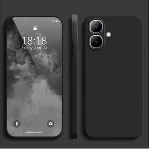Infinix Smart 20 Silicone Phone Case & Pouch With Camera Protection - Scratch Resistance, Shockproof Protective Case - ( Black )