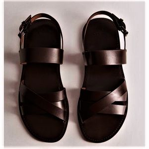black wedge flip flops
