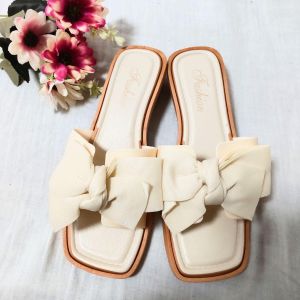 Cloud  Slippers for Women Summer Plain Slip On Casual Open Lace Flat Soft Slipper 
