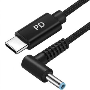 HPUsb-C PD 65W18.5-20V Cable For DELL, HpLaptops (Blue Pin Tiny mouth) Compatible with Laptop Charging Powerbanks and High Adapters