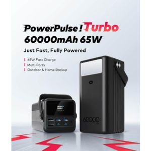 itel Power Pulse 60,000mAh PowerBank MegaVault 65W Turbo - The Power Black Box