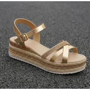 New Children Girl's Platform Wedge Sandals - Gold