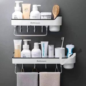 1pc Solid Bathroom Storage Corner Shelf