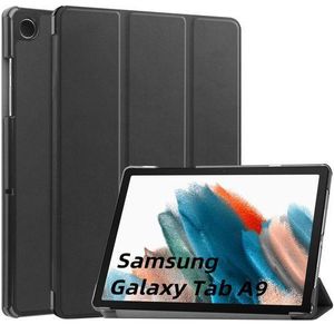 Anti-Drop Leather Smart Case for Samsung Galaxy Tab A9/A11 - Black