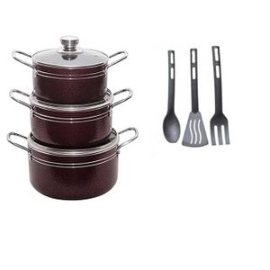 Fatima - 6 pieces crown star aluminium cooking pots. Size: large/big Price:  15000