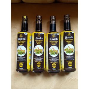 miravella Ravella ultra solution Organic wine-750mls by 4 BIG BOTTLES