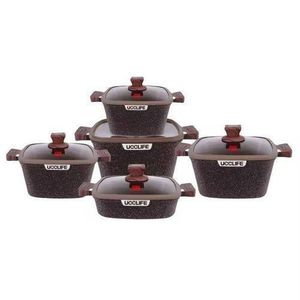 5pcs Cast Iron Enamel Pot, Pot Dutch Oven Pot Gas Induction
