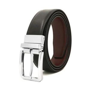 Black-Brown Double Sided Reversible Leather Belt for Men