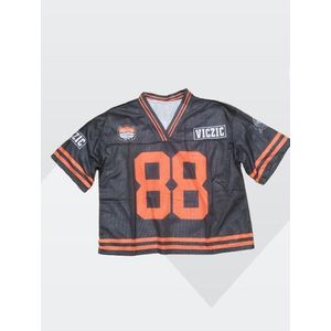 Super quality ladies patterned crop top jersey