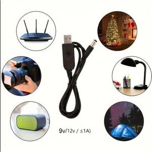 Samsung  Power Booster 5V/9V/12V DC to USB for Routers - Boost Adapter Cable with Compatible USB-A Male Plug - Compatible for Power Banks, Car/Phone Chargers, Modems, TVs, Switch, Smartphones - DC Connect Male Plug-in (No Battery Required) ( SM )