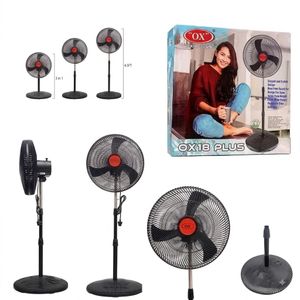 Ox 18" Plus High-Speed 3-in-1 Standing Fan with Adjustable Height & Rust-Free Safety Guard