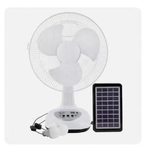 TINMO New improved 12 Inches Rechargeable Table Fan With Solar panel + bulb