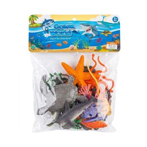 Ocean World" Plastic Marine Animal Toy Figurine Play Set