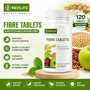 Neo  Fibre Tablets 120 Tablets (Single) N eo Fibre Tablet Ne oLife GNLD Fibre Tablets Daily Fiber Support Supplement 120 Tablets Neolife Fibre Tablets Single Pack