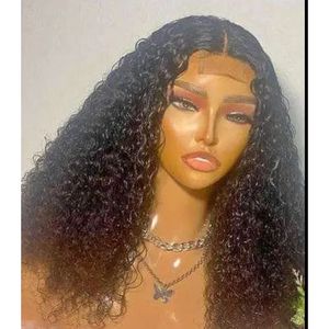 Kinky Curly Hair Wig With Closure Natural Colour