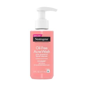 Neutrogena Oil-Free Acne Wash Pink Grapefruit Facial Cleanser, 6 Fl. Oz