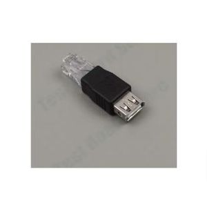 1Pce Ethernet RJ45 Network Cable Adapter 8P RJ45 to USB A Female Network Router Connector Converter