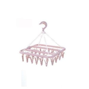Home 32 Clips Clothes Hanger Towels Socks Underwear Drying Rack 