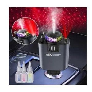 5in1 Aroma Diffuser Car Roof Starlight Fast Car Charger Adapter 3ft Retractable Cable 66W USB A & USB C Compatible With All Phones, IPad And Gadget