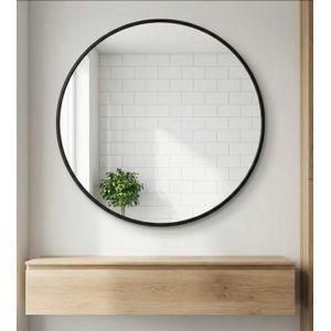 Clo Round Wall-Mounted Mirror with Stainless Steel Frame & Glass - Suitable for Bathroom, Bedroom Vanity, Modern Minimalist Round Mirror Suitable for, Installation, Glass Panel for Dressing Table Decoration