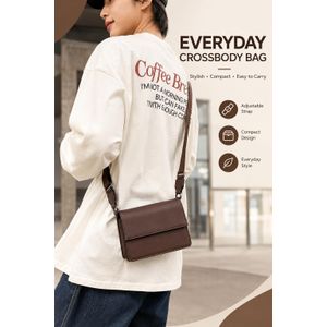 Executive Crossbody Bag, Women’s Mini Shoulder Bag and Phone Bag, Men Stylish PU Leather Sling Bag with Adjustable Long Strap, Crossbody Bag, Messenger Bag, Chest Bag, Shoulder Bag, Bag, Waist Bag Handbag for Ladies, Fashionable Cross-Body Shoulder Purse