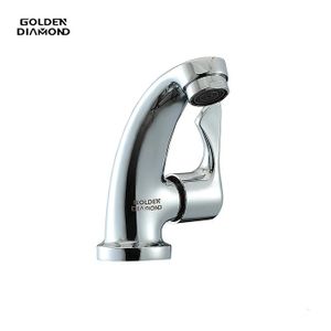 Golden Diamond Bathroom Kitchen Faucet One-Handle One-Hole Cold Water Silver Sink Faucets
