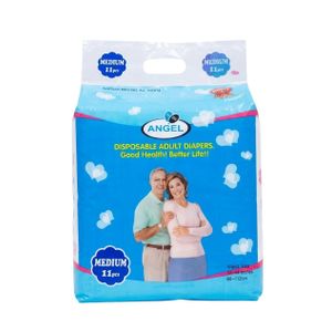 Angel DISPOSABLE ADULT Diapers - (11 PCS) - Medium
