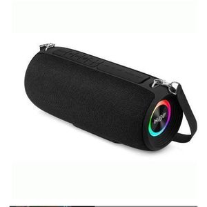 Hf F96 wireless Bluetooth Speaker high-quality sound, portable design with a carry strap, and colorful LED lights. music with good hi-fi sound quality comes in 5 colors