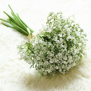5pcs Artificial Baby Breath Flowers White Gypsophila Bouquets Real