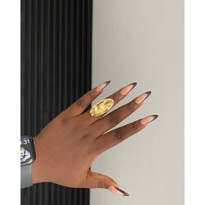 Chunkie Gold Chunky Statement Knuckles Ring For Ladies