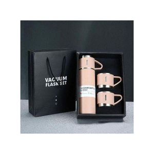 Stainless Steel Vacuum Flask With 3 Cups -