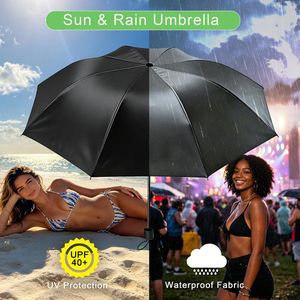 UV Protection Windproof Foldable Umbrella, Anti‑Ultraviolet Sun Umbrella, Sun & Rain Protection Dual‑Use Large Portable Travel Parasol