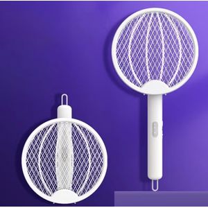 Bolizma Rechargeable Foldable Electric Mosquito Swatter, USB Charged Bug Zapper with Large Mesh, Safe Portable Mosquito Killer Racket for Indoor Outdoor Use