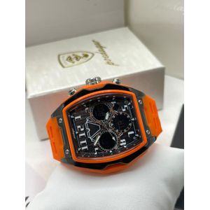 POEDAGAR Dual time rubber watch 