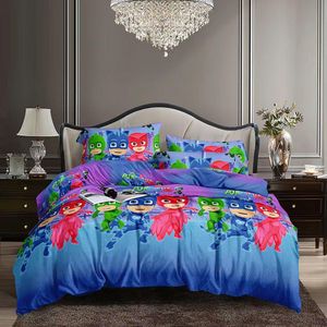 4by6 Cartoon Characters Bedsheet With 2 Pillowcase 