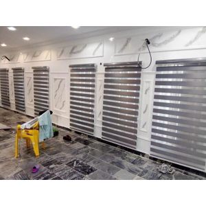Grey Day And Night Window Blind Display