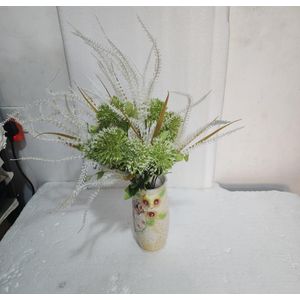 Ceramic Vase with Artificial Flowers