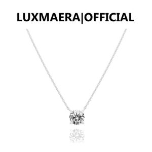 Luxmaera Dainty Solitaire Diamond Necklace for Women