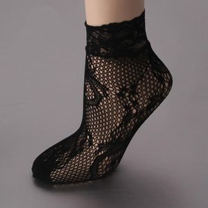 Lace Short Socks  Lace Fish Net - 2023 New White Black Sock Women