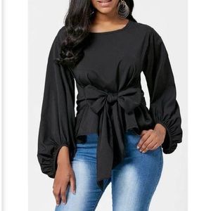 Body com top with belt Black by peace 